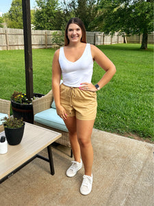 Tan Linen Shorts