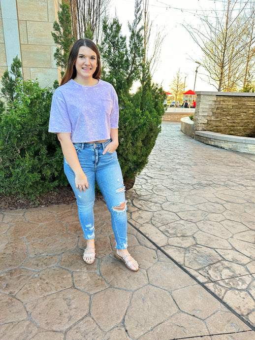 Lilac Cropped Tee